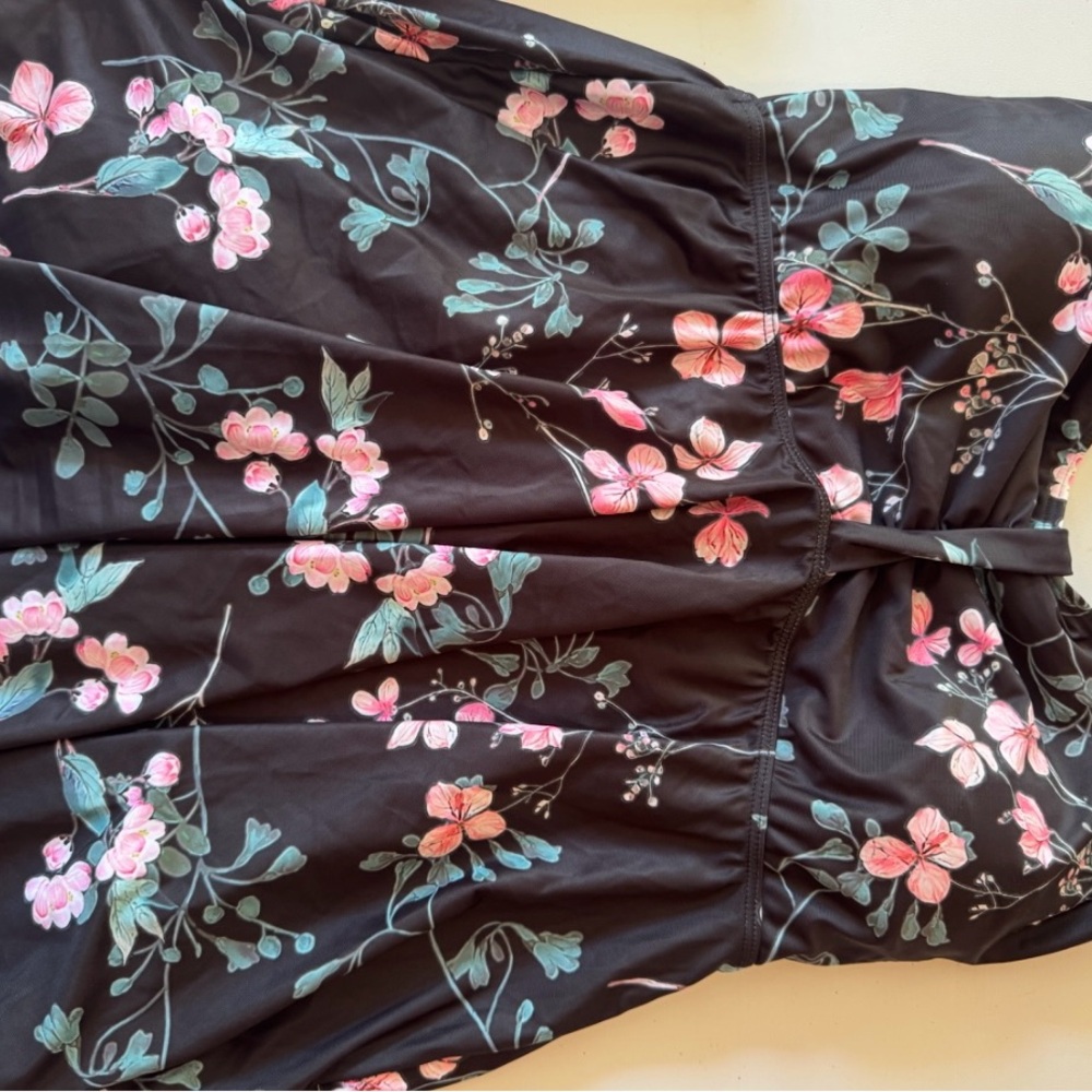Floral Strapless Swim Top